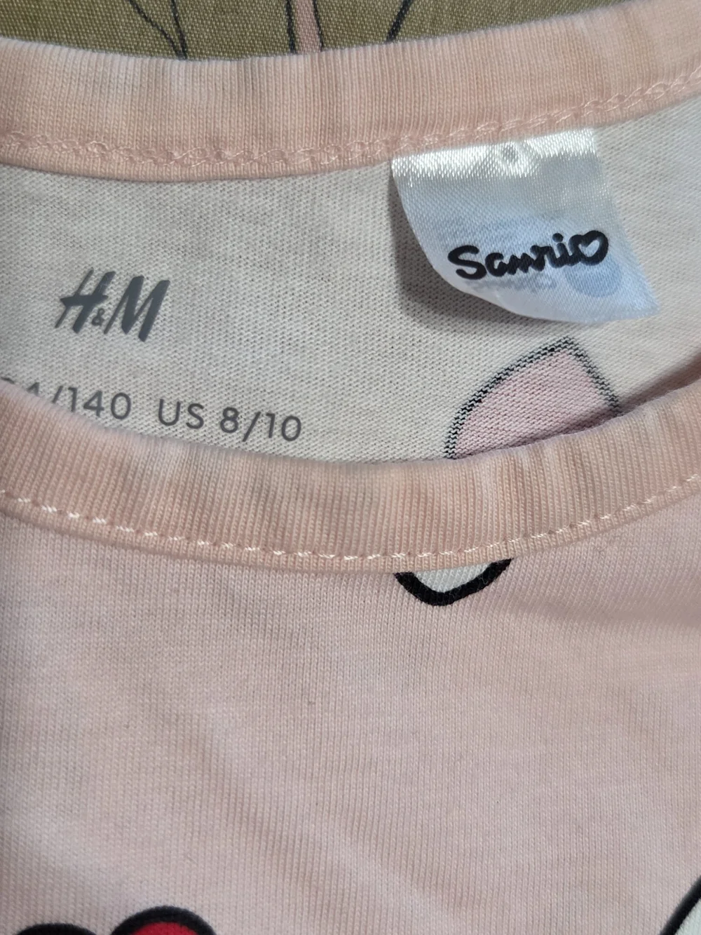 Hello Kitty Pink Dress with Red Hearts and Faces